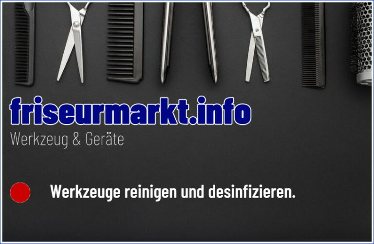 Werkzeuge reinigen und desinfizieren.